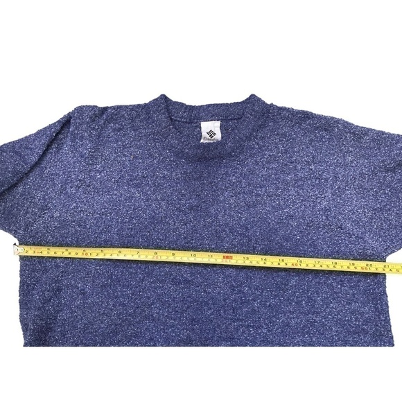VINTAGE Columbia brushed terry cloth knit crewneck sweater - Picture 4 of 6